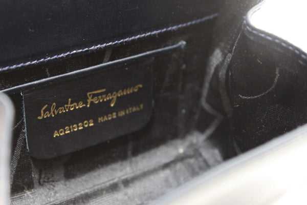 Salvatore Ferragamo Blue Leather Miss Vera Mini Bag