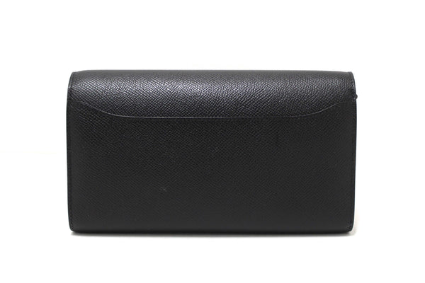 Hermes Black Epsom Leather Constance To Go Wallet Crossbody Bag