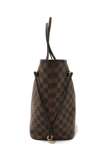 Louis Vuitton Damier Canvas Neverfull MM Shoulder Tote Bag