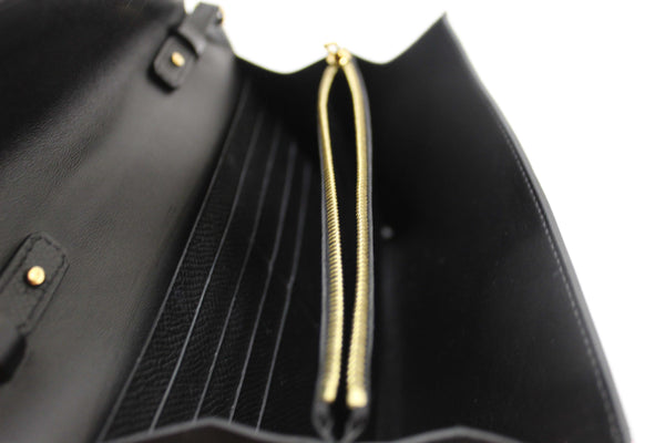 Hermes Black Epsom Leather Constance To Go Wallet Crossbody Bag