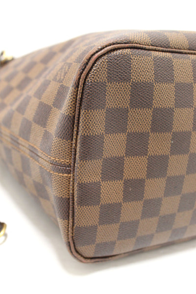 Louis Vuitton Damier Canvas Neverfull MM Shoulder Tote Bag