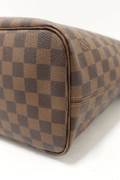 Louis Vuitton Damier Canvas Neverfull MM Shoulder Tote Bag