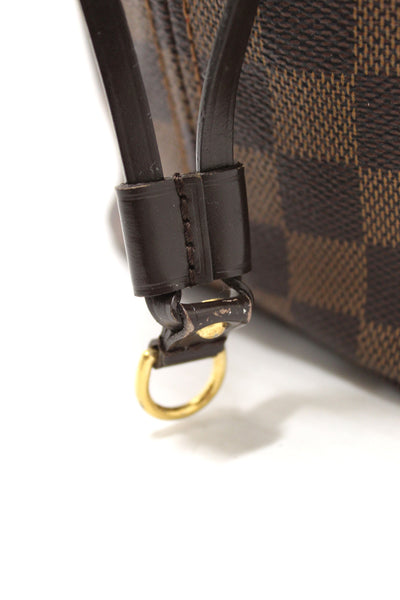 Louis Vuitton Damier Canvas Neverfull MM Shoulder Tote Bag