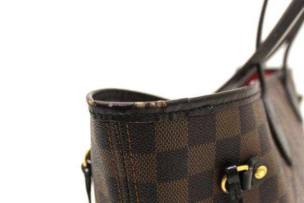 Louis Vuitton Damier Canvas Neverfull MM Shoulder Tote Bag