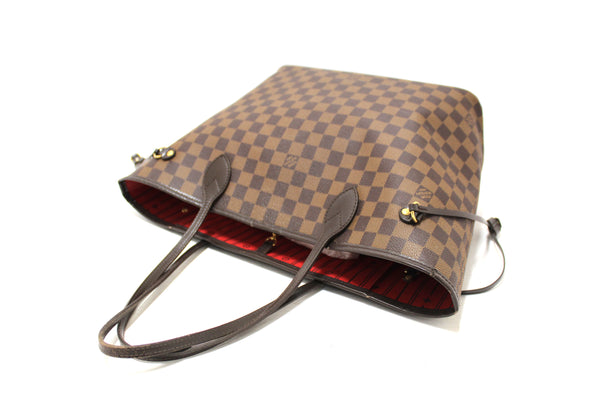 Louis Vuitton Damier Canvas Neverfull MM Shoulder Tote Bag