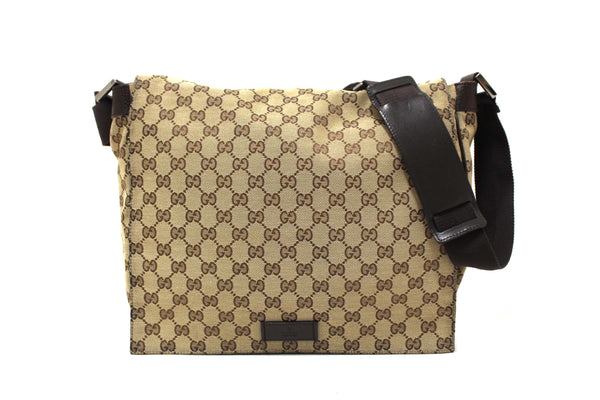 Gucci GG Monogram Flap Messenger Bag 145861