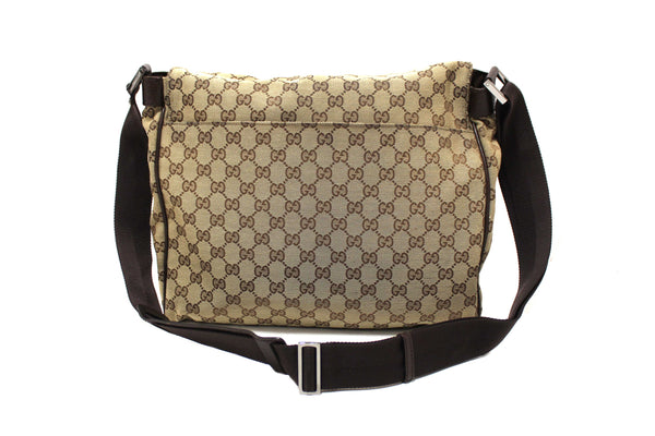 Gucci GG Monogram Flap Messenger Bag 145861
