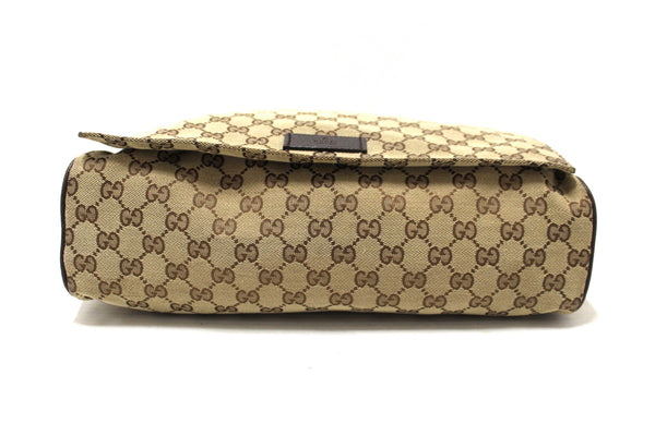 Gucci GG Monogram Flap Messenger Bag 145861