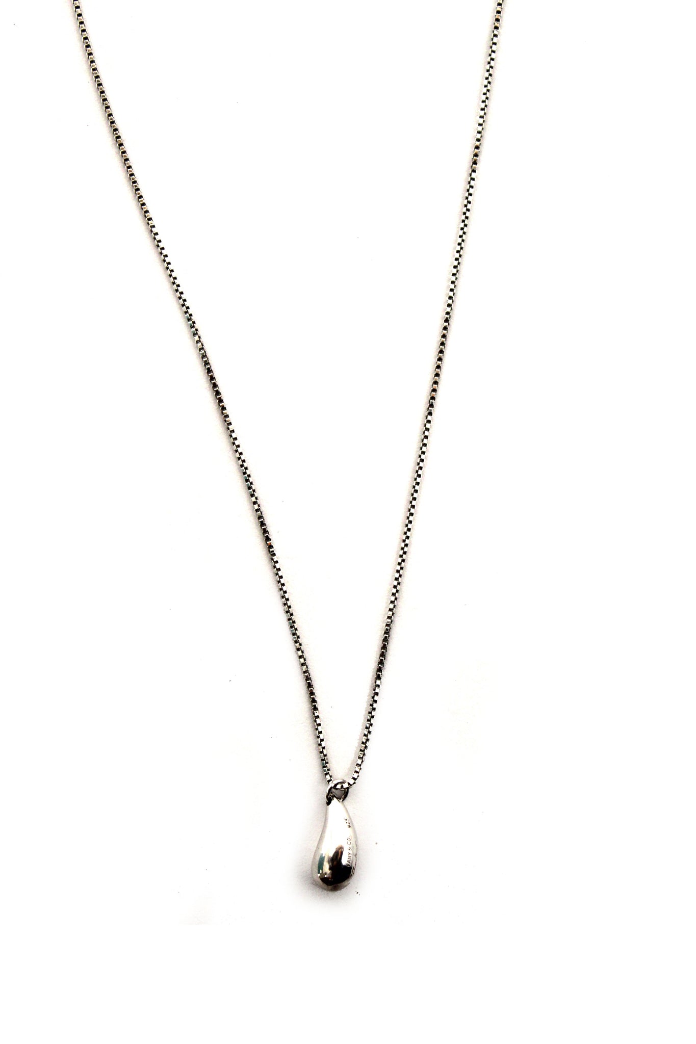 Tiffany & Co. Sterling Silver Teardrop Pendant Necklace