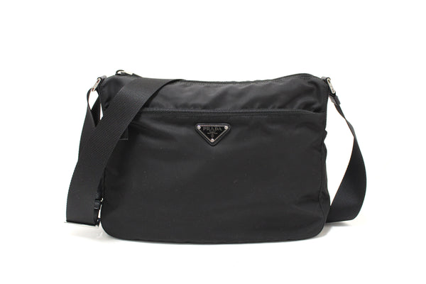 Prada Black Nylon Messenger Bag