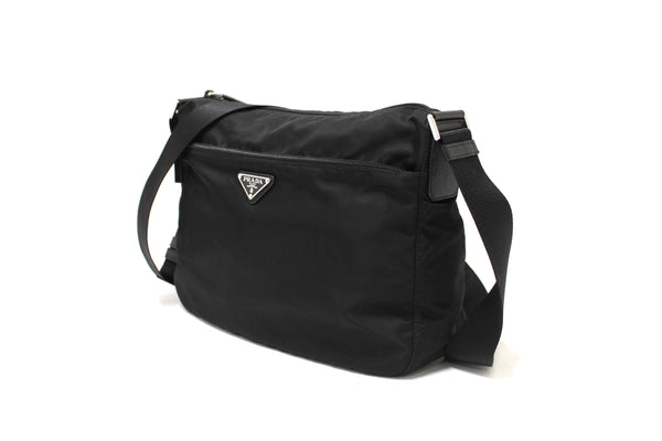 Prada Black Nylon Messenger Bag