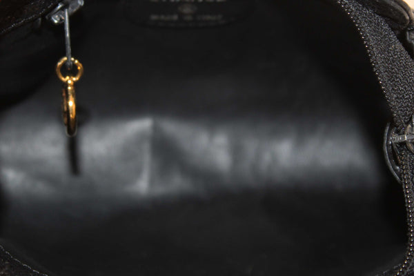 Chanel Vintage CC Black Caviar Leather Small Party Mini Shoulder Bag