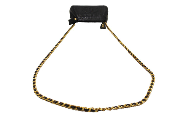 Chanel Vintage CC Black Caviar Leather Small Party Mini Shoulder Bag