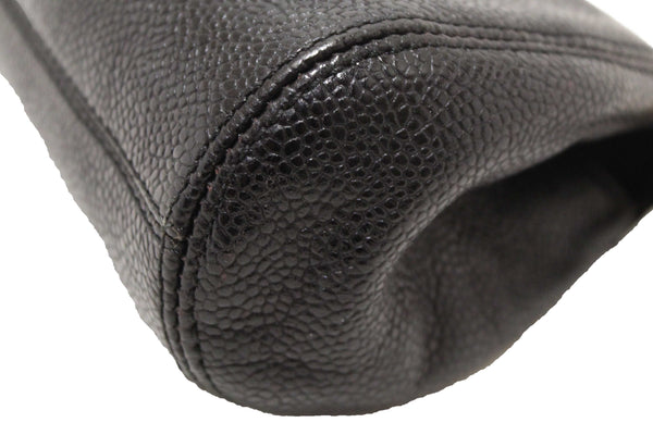 Chanel Vintage CC Black Caviar Leather Small Party Mini Shoulder Bag