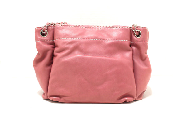 Chanel Pink Lambskin Leather Shoulder Bag