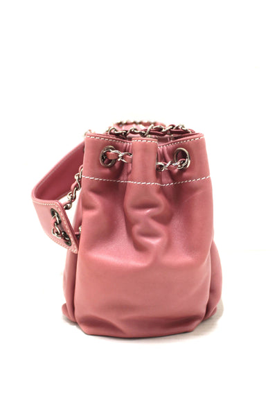 Chanel Pink Lambskin Leather Shoulder Bag