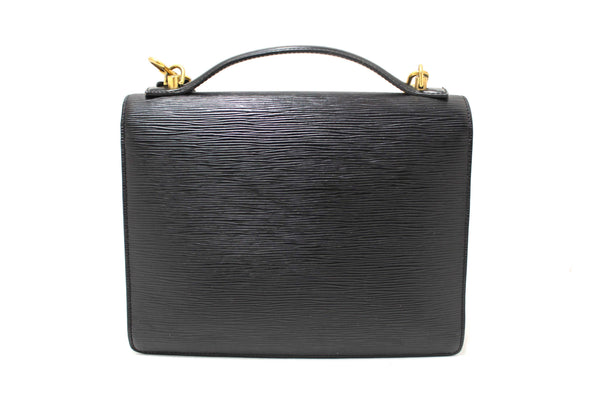 Louis Vuitton Black Epi Leather Monceau Bag
