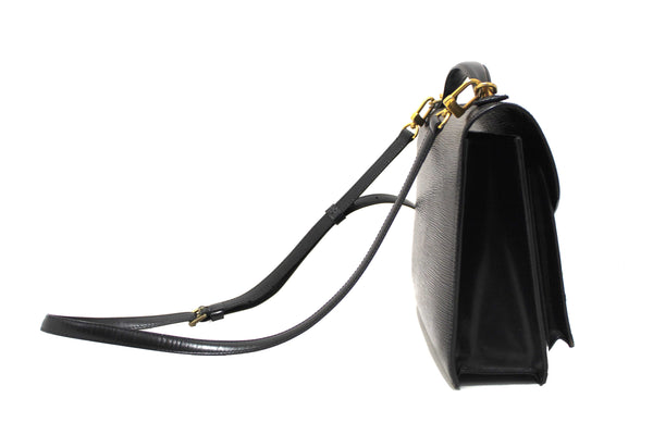 Louis Vuitton Black Epi Leather Monceau Bag
