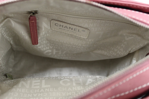 Chanel Pink Lambskin Leather Shoulder Bag