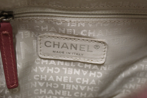 Chanel Pink Lambskin Leather Shoulder Bag