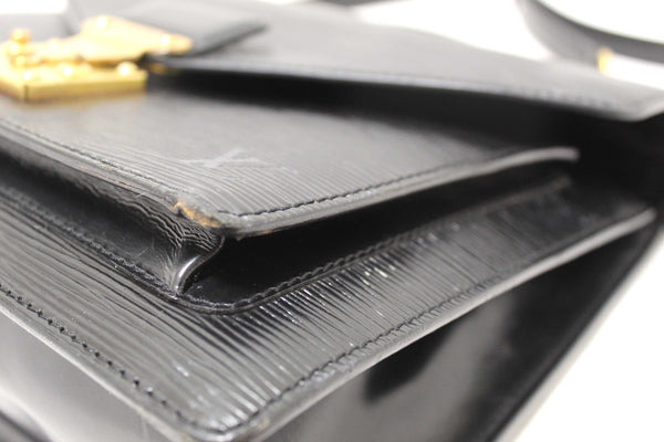 Louis Vuitton Black Epi Leather Monceau Bag