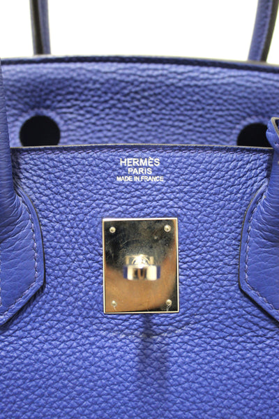 Hermes Bleu  Electrique Togo Leather Birkin 30 Handbag