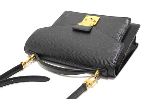 Louis Vuitton Black Epi Leather Monceau Bag