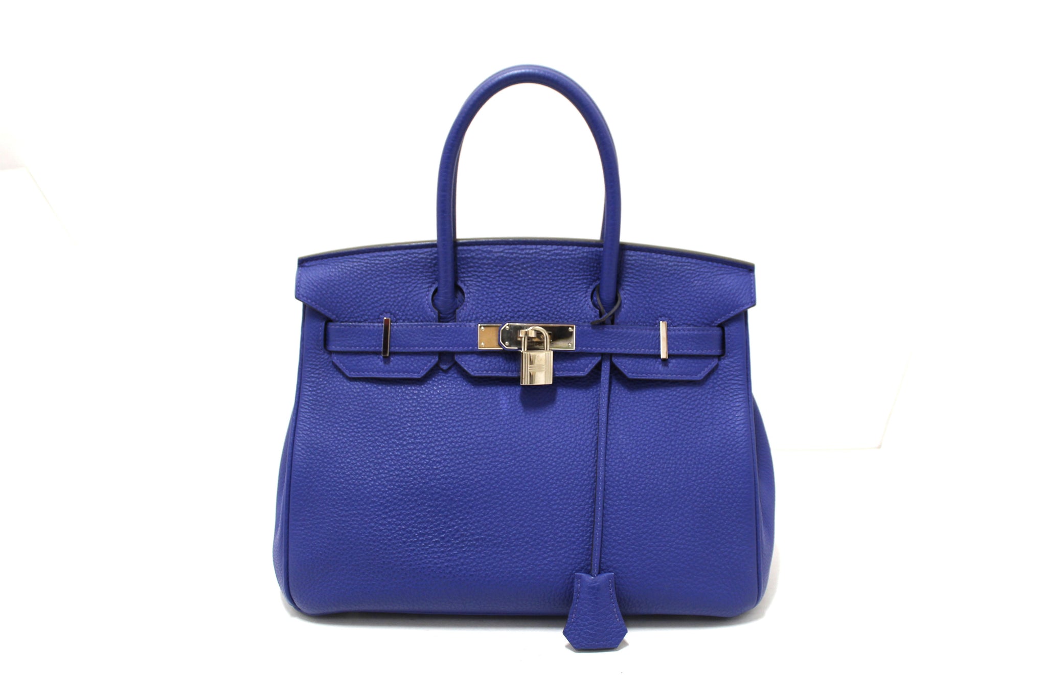 Hermes Bleu  Electrique Togo Leather Birkin 30 Handbag