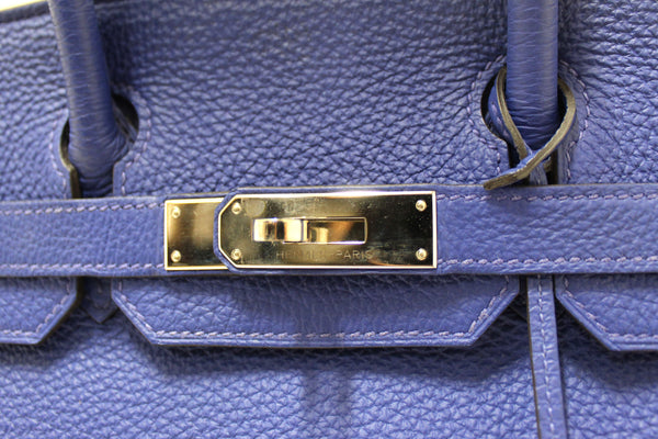 Hermes Bleu  Electrique Togo Leather Birkin 30 Handbag