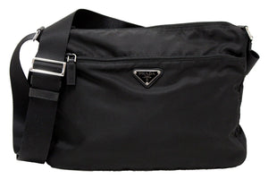 Prada Black Nylon Messenger Bag