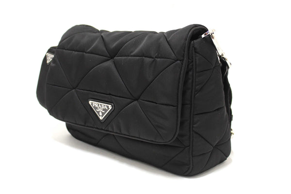 Prada Black Re-Nylon Padded Shoulder Bag