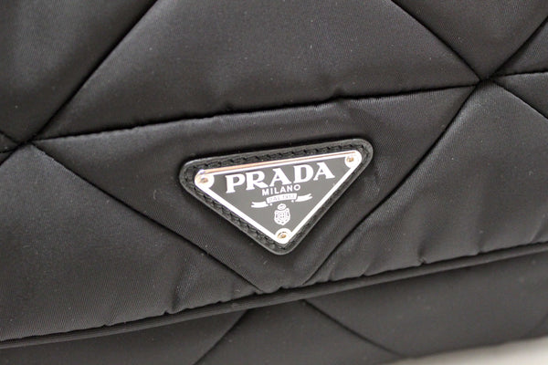 Prada Black Re-Nylon Padded Shoulder Bag