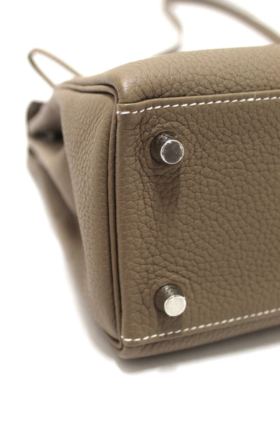 Hermes Etoupe Togo Leather Retourne Kelly 25 Handbag/Shoulder Bag