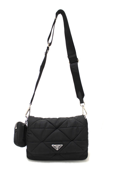 Prada Black Re-Nylon Padded Shoulder Bag
