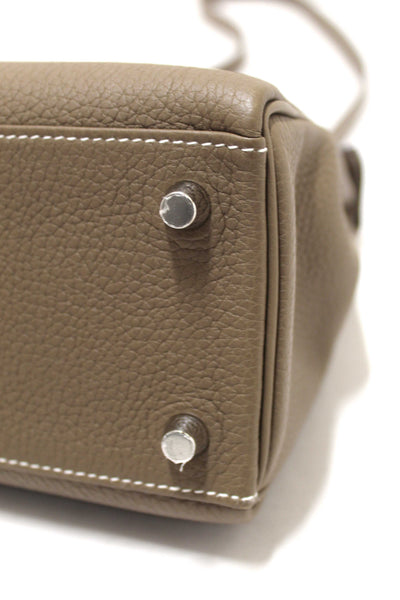 Hermes Etoupe Togo Leather Retourne Kelly 25 Handbag/Shoulder Bag