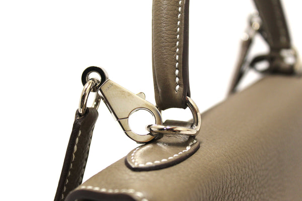 Hermes Etoupe Togo Leather Retourne Kelly 25 Handbag/Shoulder Bag