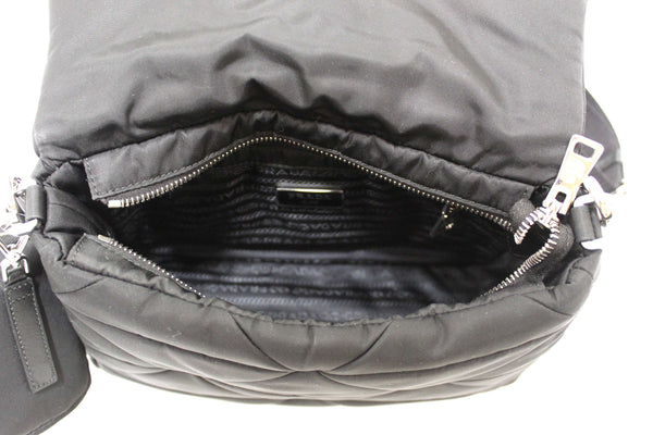 Prada Black Re-Nylon Padded Shoulder Bag