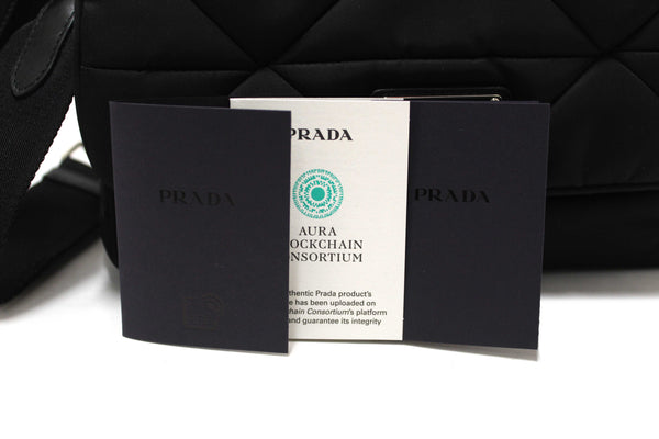 Prada Black Re-Nylon Padded Shoulder Bag