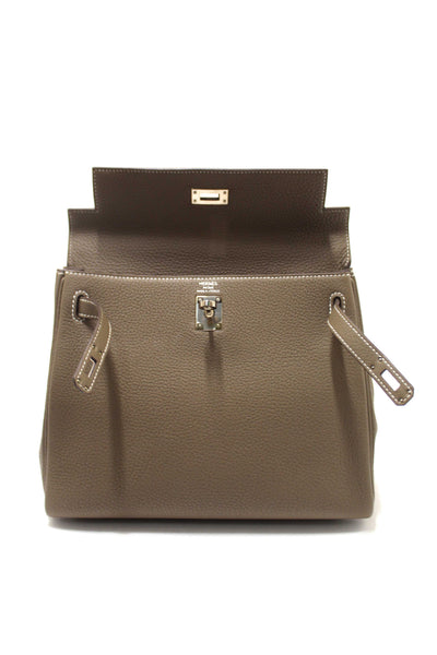 Hermes Etoupe Togo Leather Retourne Kelly 25 Handbag/Shoulder Bag