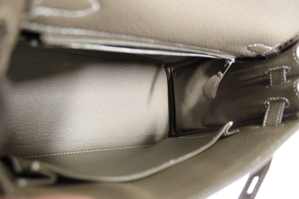 Hermes Etoupe Togo Leather Retourne Kelly 25 Handbag/Shoulder Bag