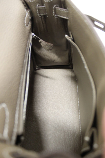 Hermes Etoupe Togo Leather Retourne Kelly 25 Handbag/Shoulder Bag