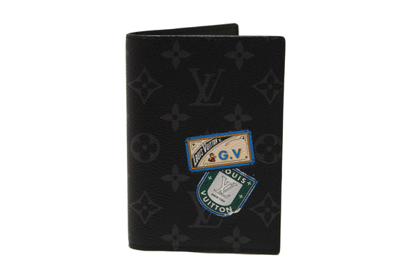 Louis Vuitton Monogram Eclipse Canvas Passport Cover Holder