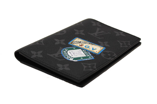 Louis Vuitton Monogram Eclipse Canvas Passport Cover Holder