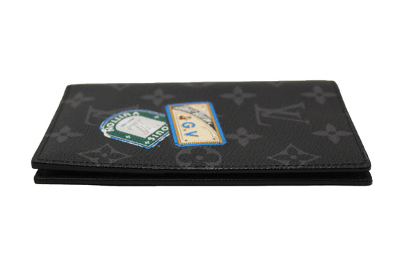 Louis Vuitton Monogram Eclipse Canvas Passport Cover Holder
