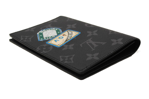 Louis Vuitton Monogram Eclipse Canvas Passport Cover Holder
