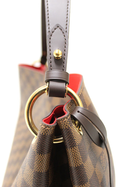 Louis Vuitton Damier Ebene Graceful MM Hobo Shoulder Bag