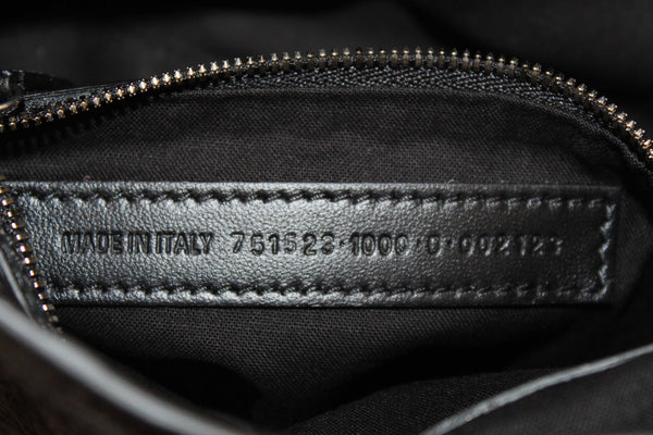 NEW Balenciaga Black Arena Lambskin Leather Neo Cagole Small Tote Bag