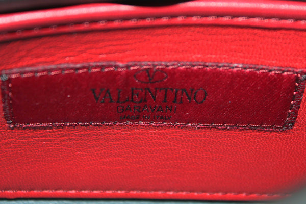 Valentino Garavani Blue Quilted Nappa Leather Rockstud Spike Small Shoulder Bag