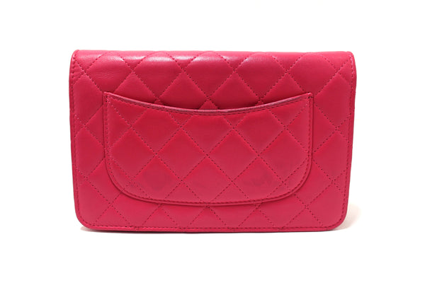 Chanel Fuchsia Pink Quilted Lambskin Leather Wallet | Italystation.com - Now at italystation.com