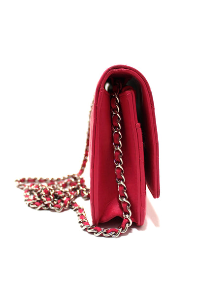 Chanel Fuchsia Pink Quilted Lambskin Leather Wallet | Italystation.com - Now at italystation.com